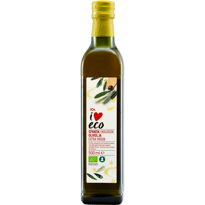 Olivolja Spansk Ekologisk Extra Virgin 500ml ICA I love eco