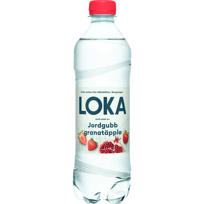 Kolsyrat Vatten Jordgubb/Granatäpple 50cl Loka