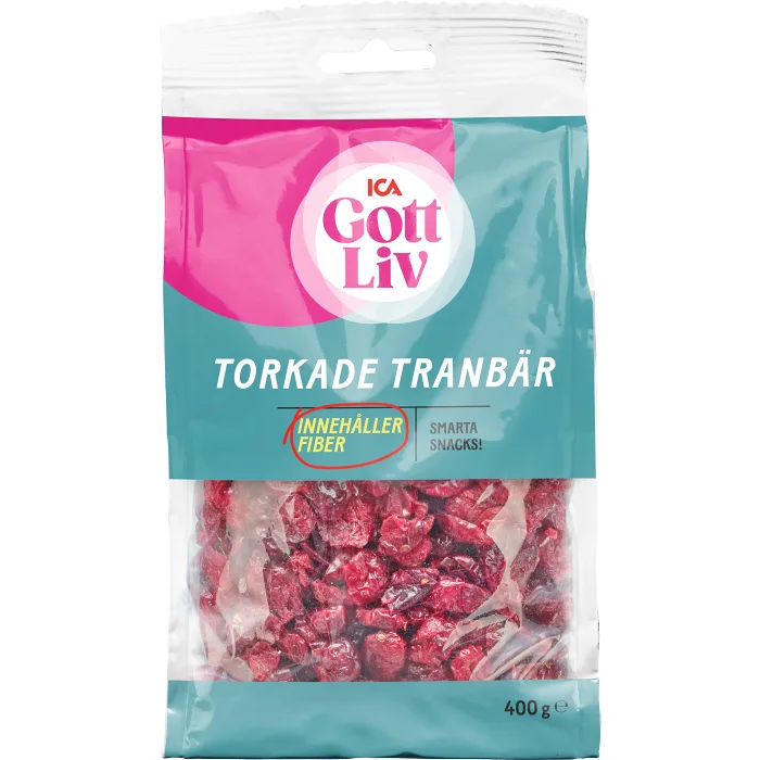 Torkade Tranbär 400g ICA Gott Liv