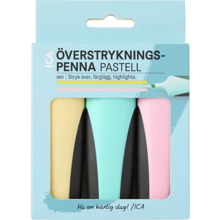 Överstrykningspenna 3p Pastell
