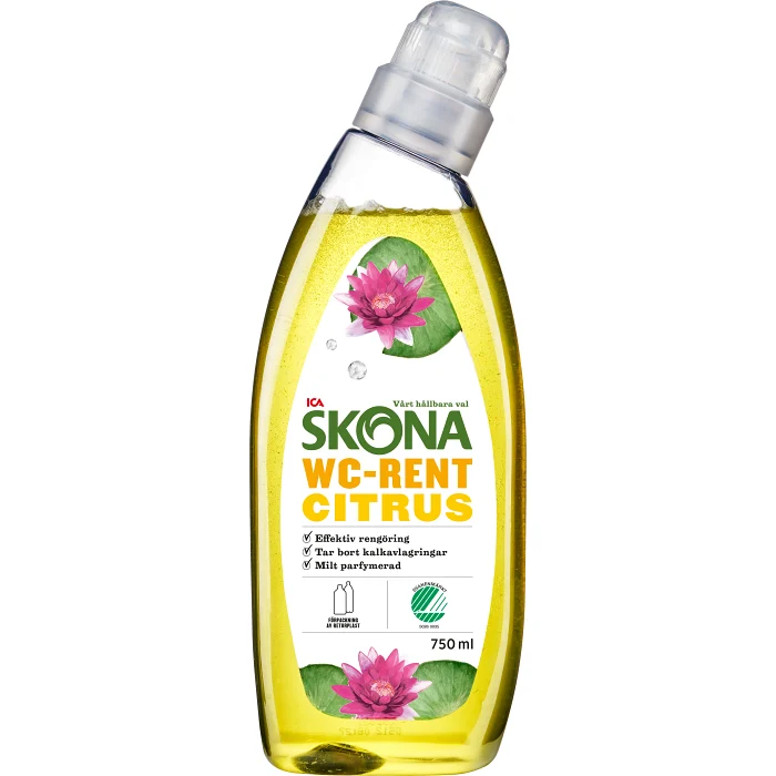 Rengöringsmedel Bad WC-rent Citrus 750ml Miljömärkt ICA Skona