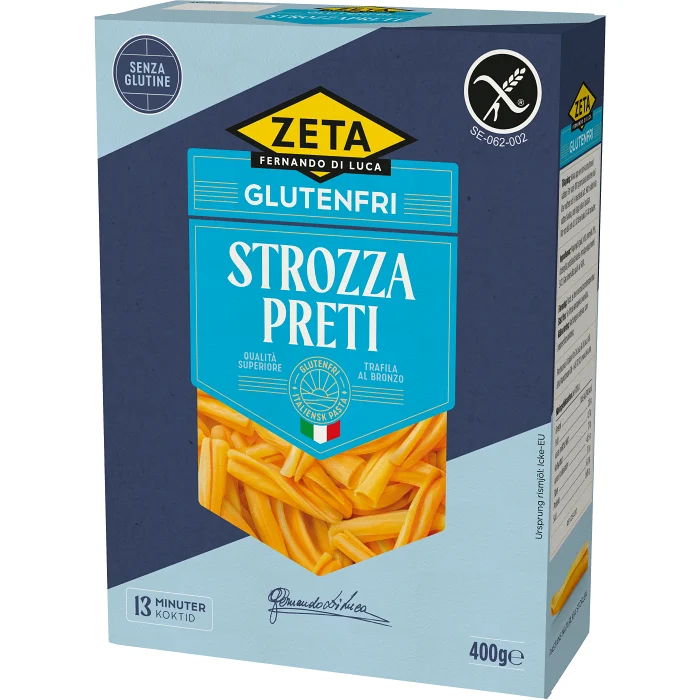 Pasta Strozzapreti Glutenfri 400g Zeta