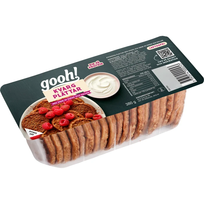 Färdigmat Kvargplättar Kakao och Hallon 380g Gooh