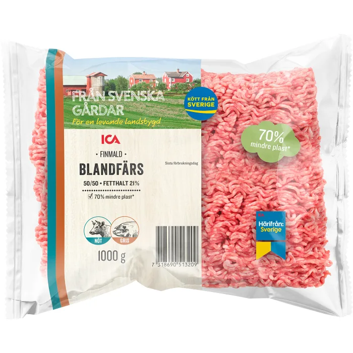Blandfärs Färsk 50/50 1kg ICA