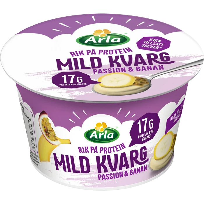 Mild Kvarg Passionsfrukt Banan 0,2% 200g Arla®