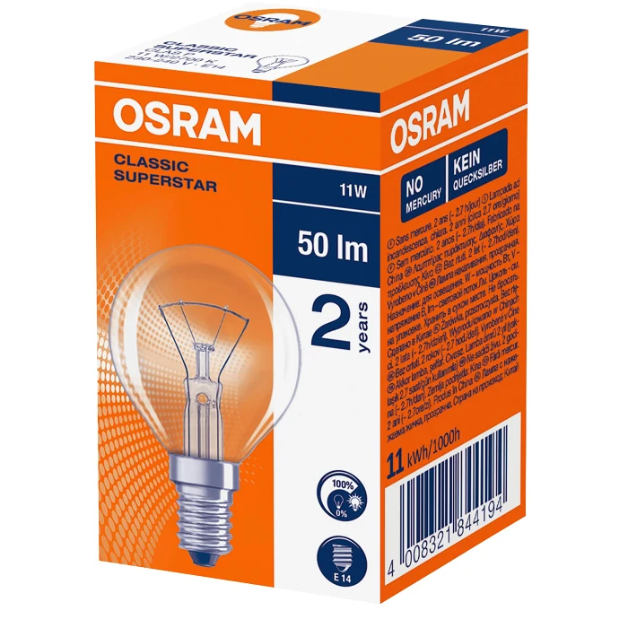 Klot E14 50lm(11W) Dimbar Osram