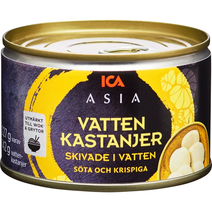 Skivade Vattenkastanjer i vatten 227g ICA Asia