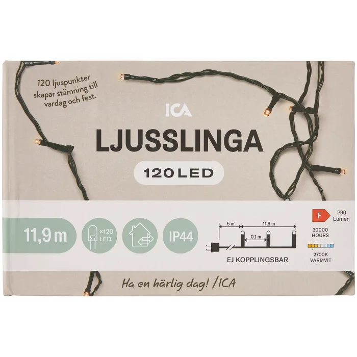 Ljusslinga 11,9 m 120LED ICA Garden