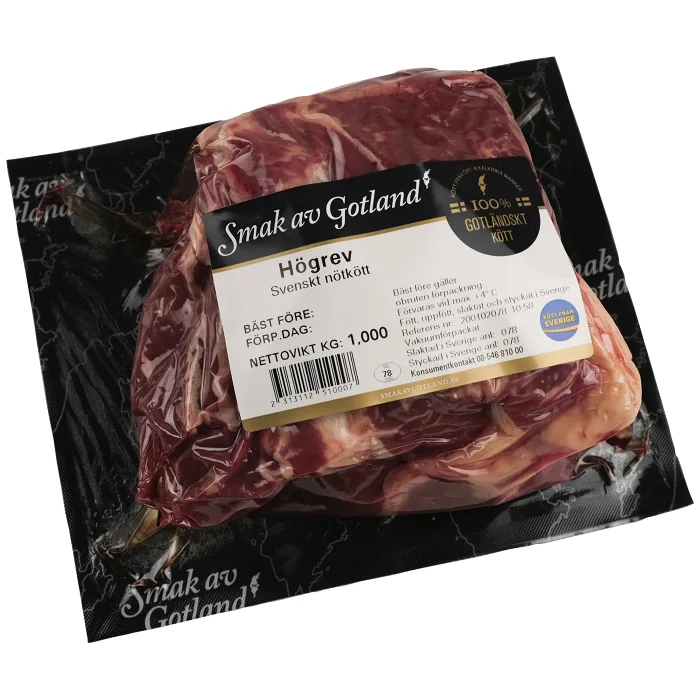 Högrev benfri ca 1kg Smak av Gotland