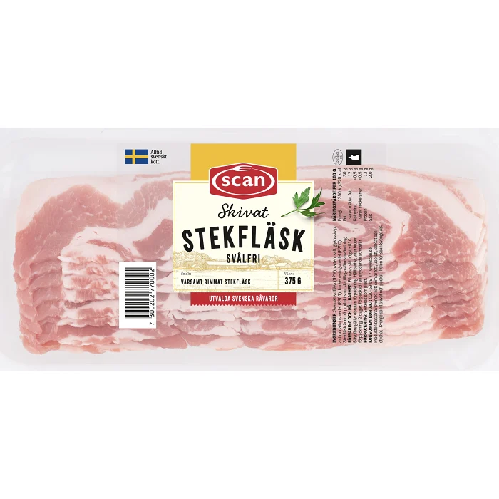 Stekfläsk Skivat 375g Scan