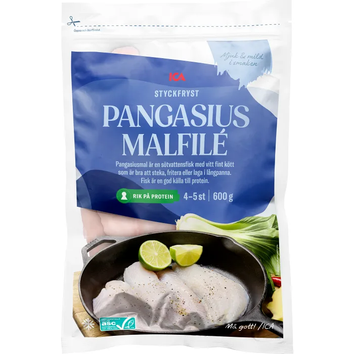 Pangasiusmalfilé Fryst 600g ICA