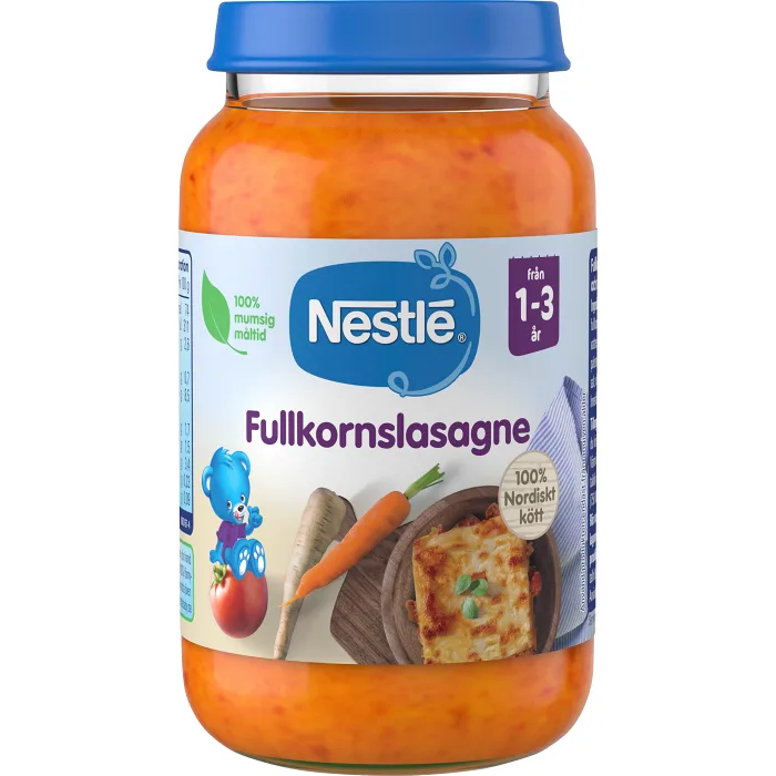 Barnmat Fullkornslasagne 1-3 år 220g Nestle