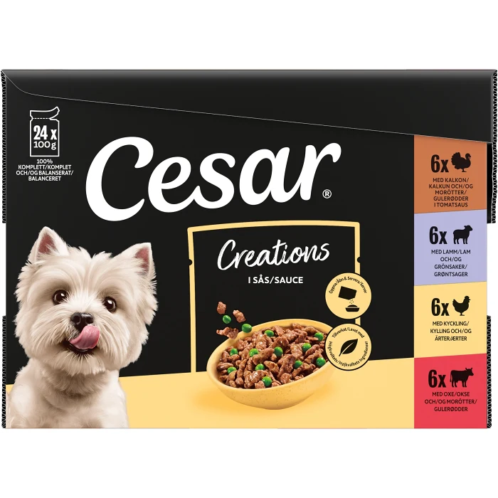Hundmat Våtfoder Multipack 24-p Cesar