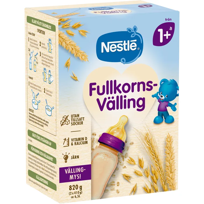 Fullkornsvälling 1år 2x410g Nestlé