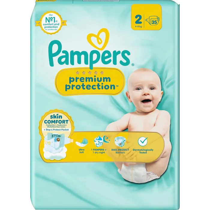 Blöjor New Baby Strl 2 4-8kg SIP 35p Pampers