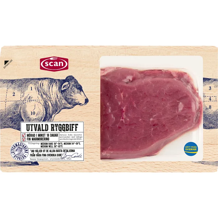 Ryggbiff Färsk Utvald 180g Scan