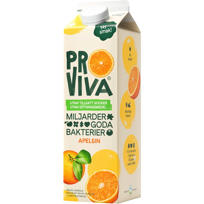 Fruktdryck Apelsin utan tillsatt socker 1000ml Proviva