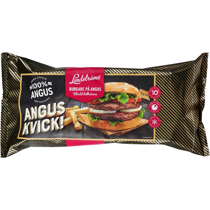 Angusburgare storpack 10-p 1130g Lindströms