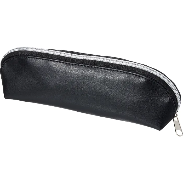 Pennfodral Svart silver dragkedja