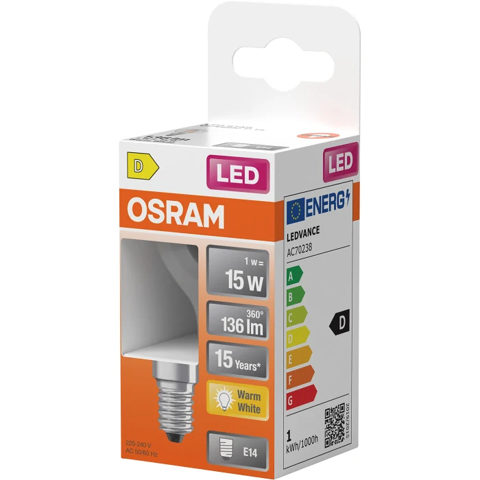 LED Klot E14 136lm(15W) Osram