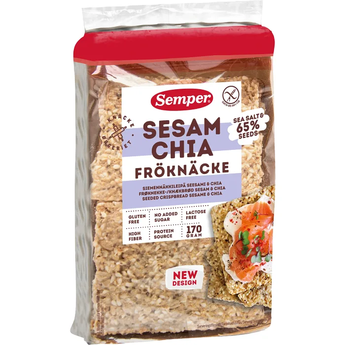 Fröknäcke Sesam & Chia 170g Semper