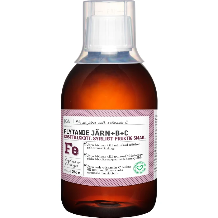 Mineral Järn flytande 250ml ICA Hjärtat