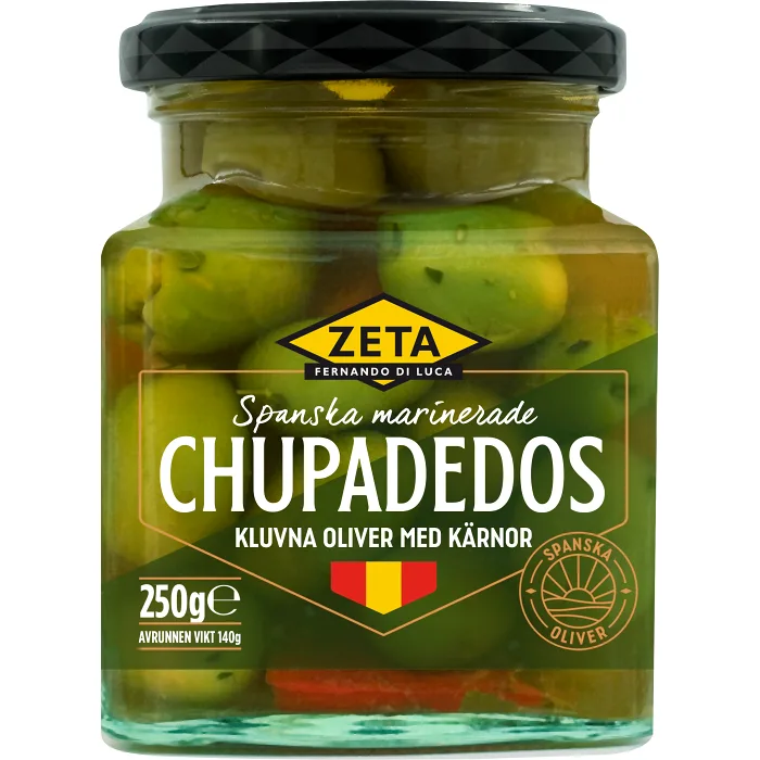 Chupadedos oliver med kärnor 250g Zeta