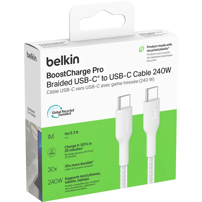 USB-C To USB-C 240W 1m vit Belkin