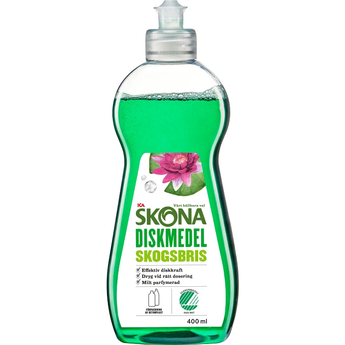 Handdiskmedel Skogsbris 400ml Miljömärkt ICA Skona