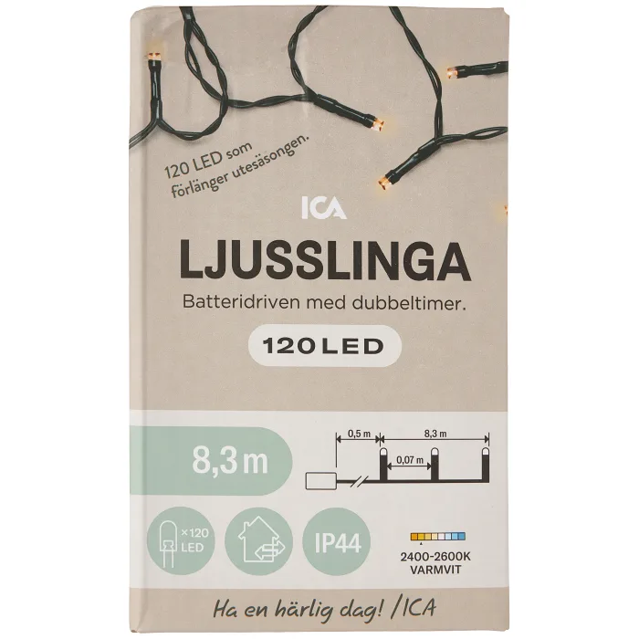 Ljusslinga Nimbus 120LED Batteri ICA
