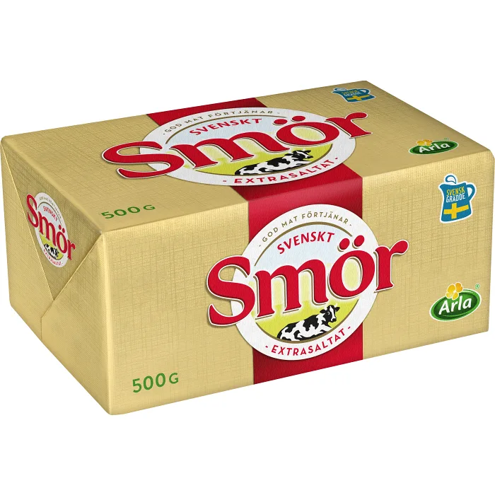 Smör Extrasaltat Svenskt 81% 500g Arla