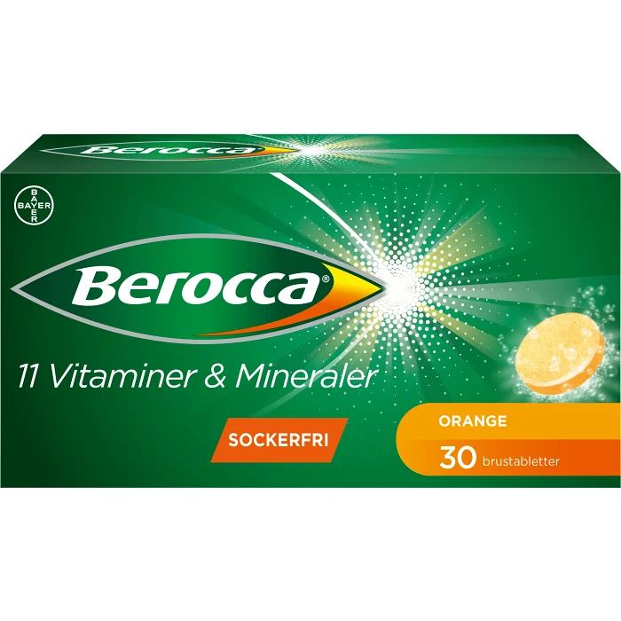 Energy Apelsinsmak Brustablett Sockerfri 30-p Berocca