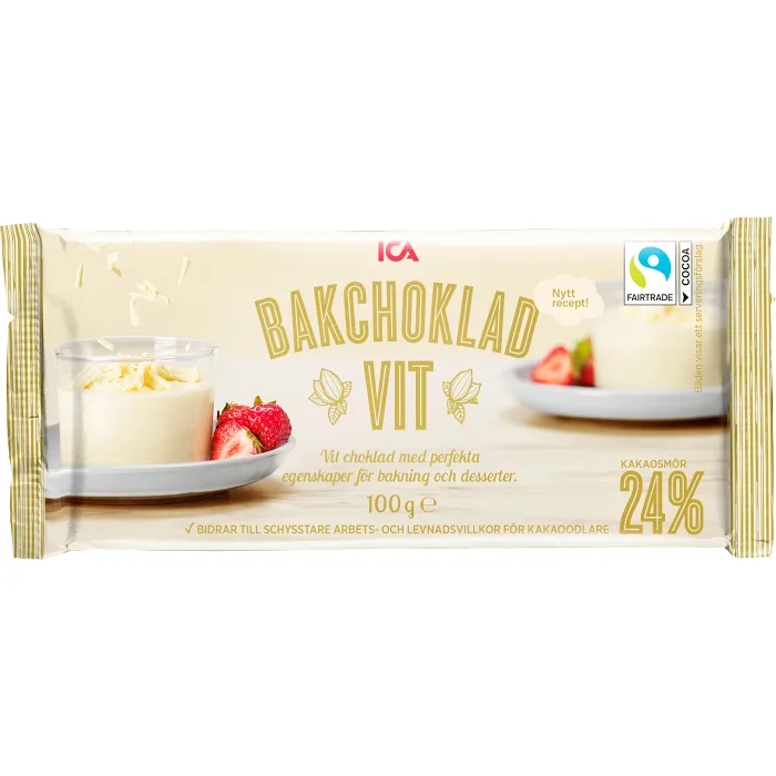 Bakchoklad Vit 100g ICA