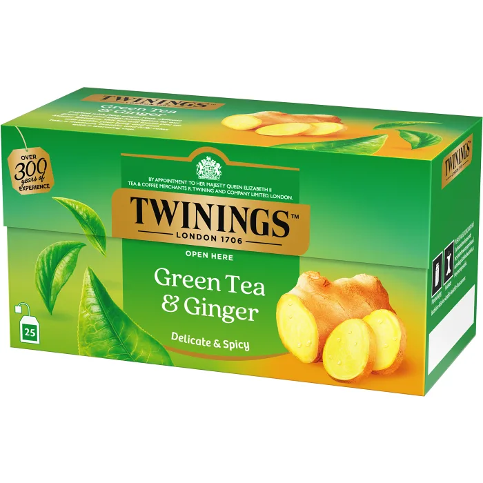 Grönt te & Ingefära 25-p Twinings