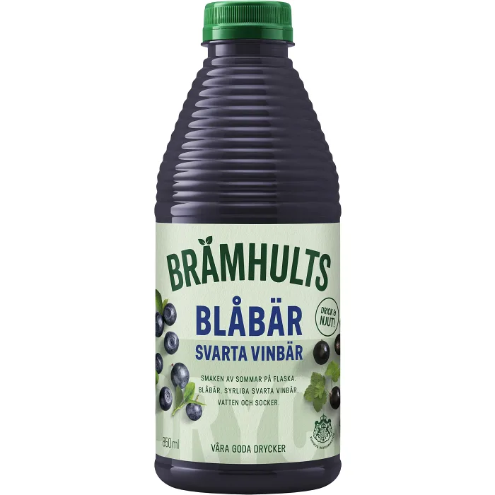 Fruktdryck Blåbär Svarta vinbär 850ml Brämhults