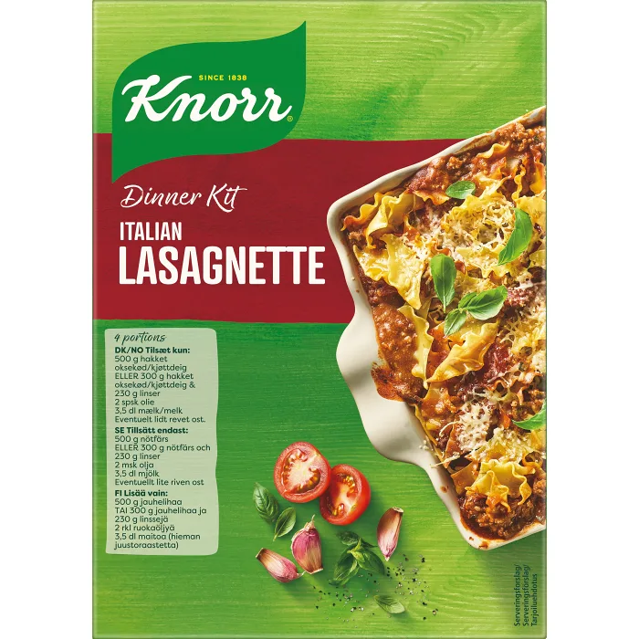 Middagskit Lasagnette 270g Knorr