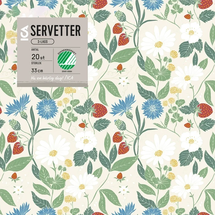 Servett 33cm Flora