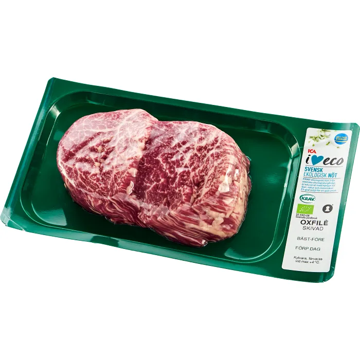 Oxfilé Färsk skivad ca 300g KRAV ICA I love eco