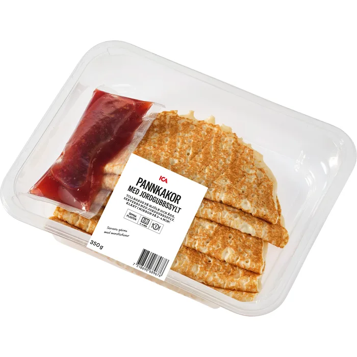 Färdigmat Pannkakor med Jordgubbssylt 350g ICA