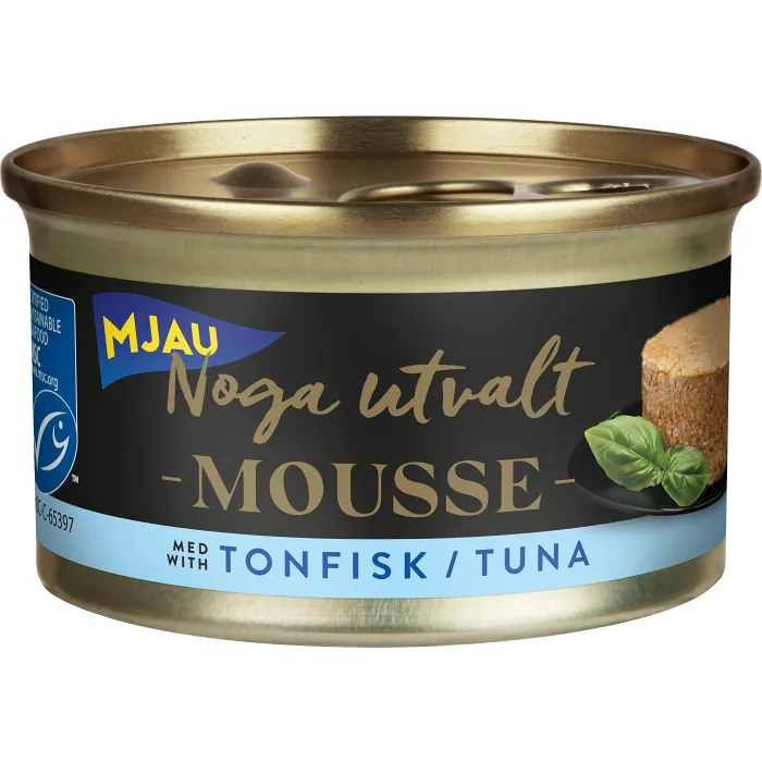 Våtfoder Katt Mousse Tonfisk 85g Mjau Noga Utvalt