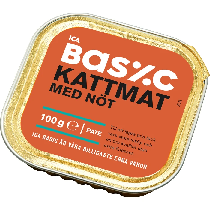 Kattmat Oxkött 100g ICA Basic