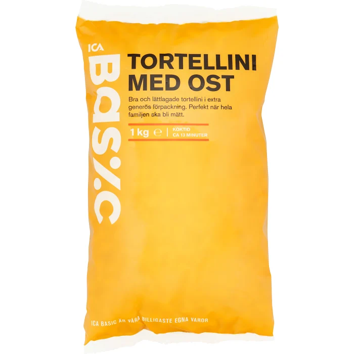 Tortellini med ost 1000g ICA Basic
