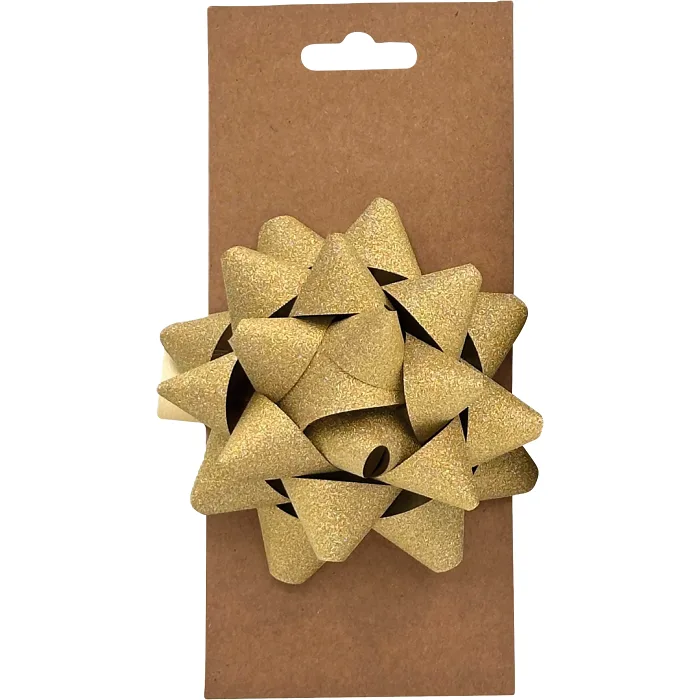 Presentrosett glitter guld 1-p XL
