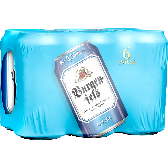 Lättöl 2,25% 33cl 6-p Burgenfels