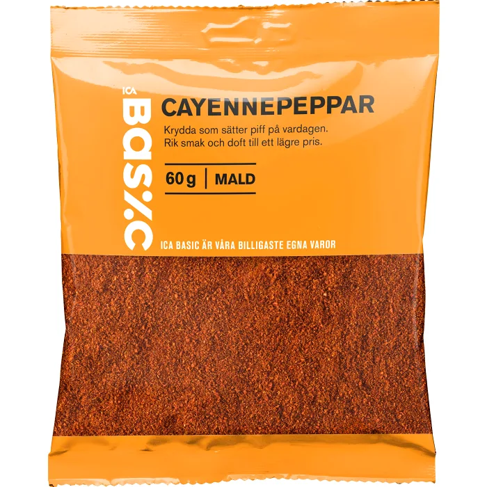 Cayennepeppar 60g ICA Basic