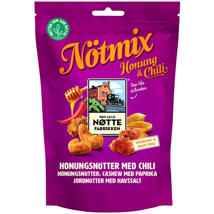 Nötmix Honung & Chili 150g Den lille Nöttefabrikken
