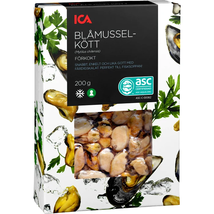 Blåmusselkött Fryst 200g ICA