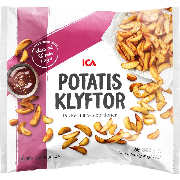 Potatisklyftor utan skal Fryst 800g ICA