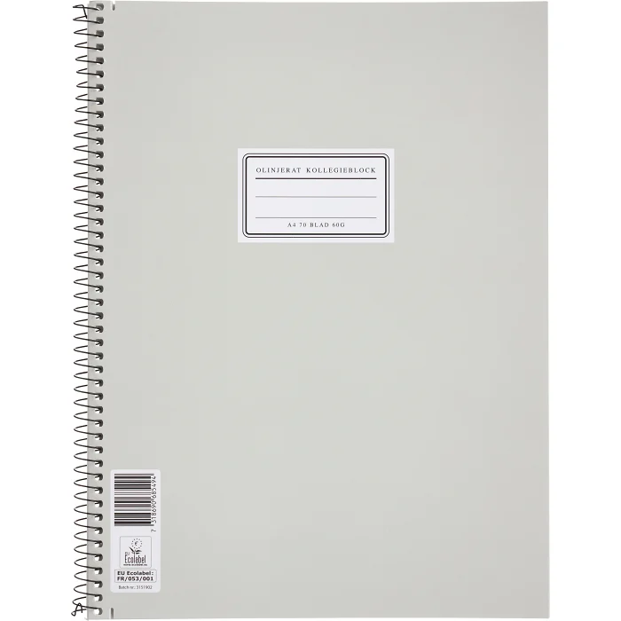 Kollegieblock Bas olinjerat A4