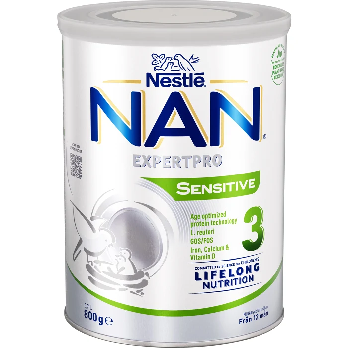 Mjölkersättning NAN Sensitive 3 1år 800g Nestle